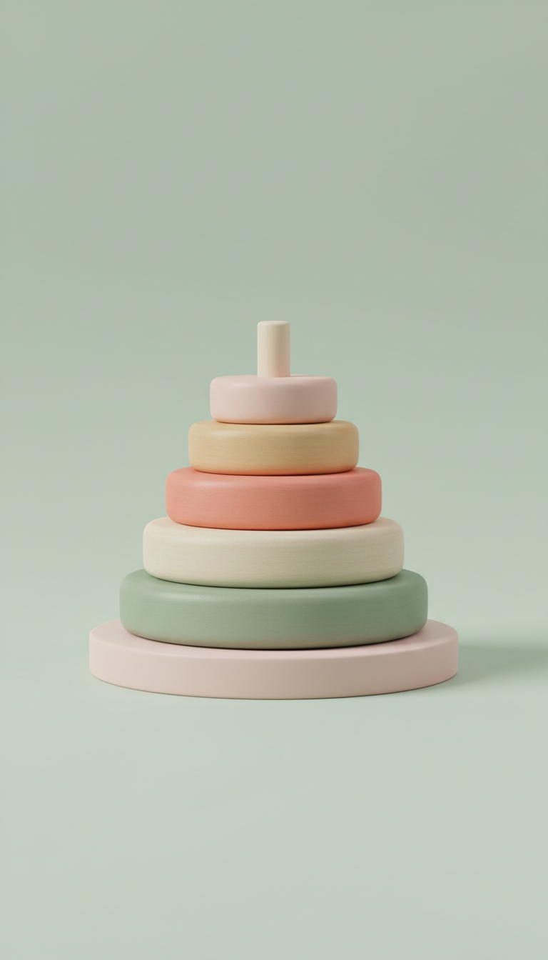 Wooden Rainbow Stacking Toy